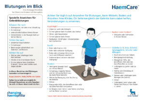 Gelenkgesundheit Checkliste Blutungen Kinder